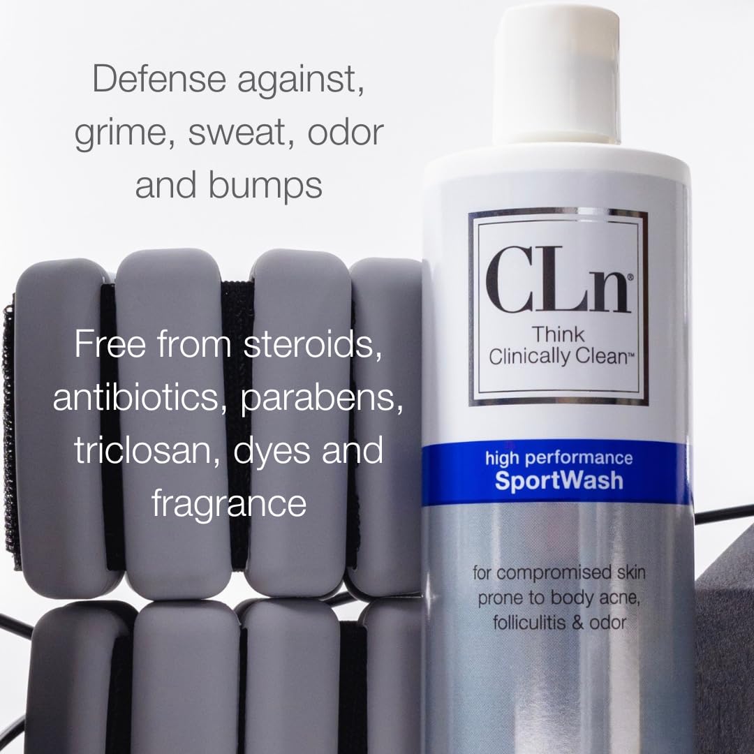 CLn SportWash, sans parabènes, formule douce adaptée au quotidien.