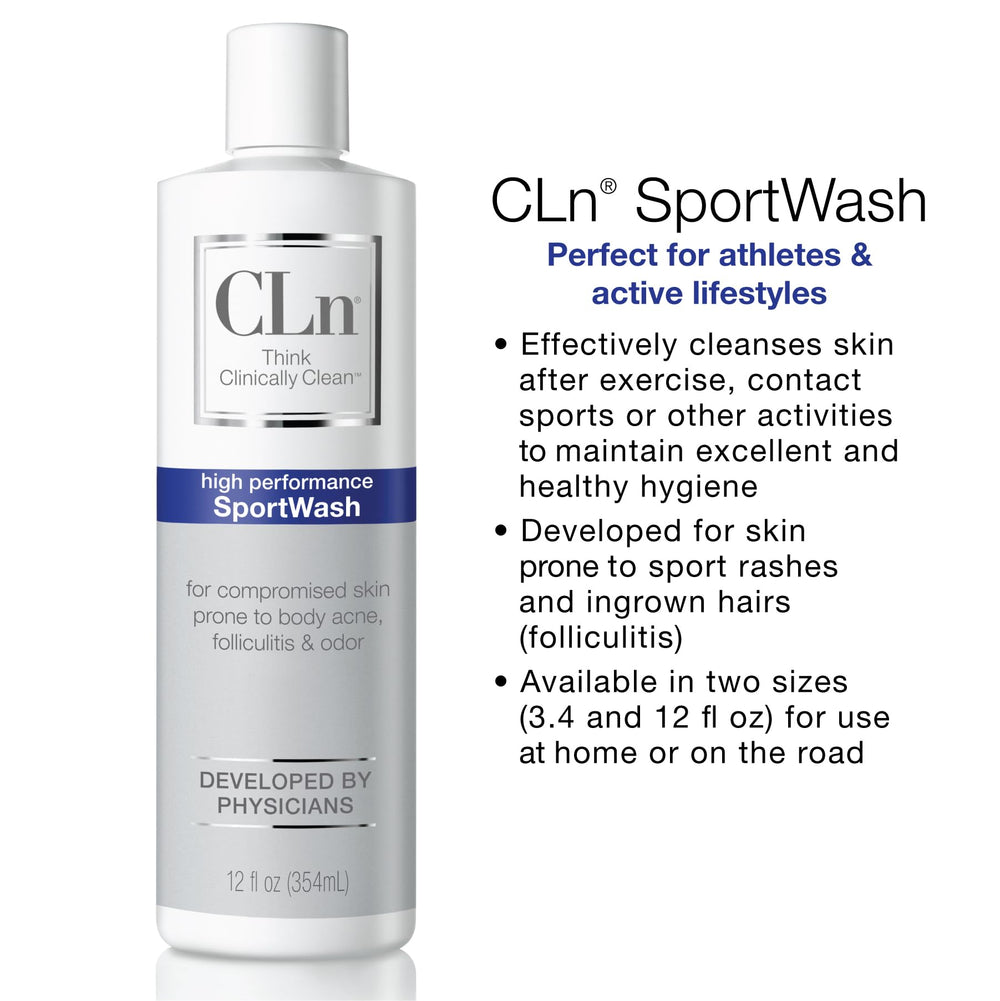 CLn SportWash, sans parfum, idéal pour peaux sensibles.