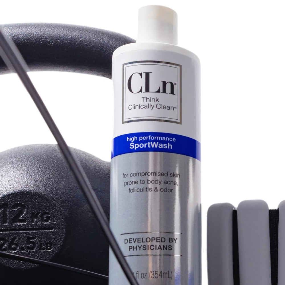CLn SportWash, utilisation sur peau, cheveux et ongles après activité sportive.
