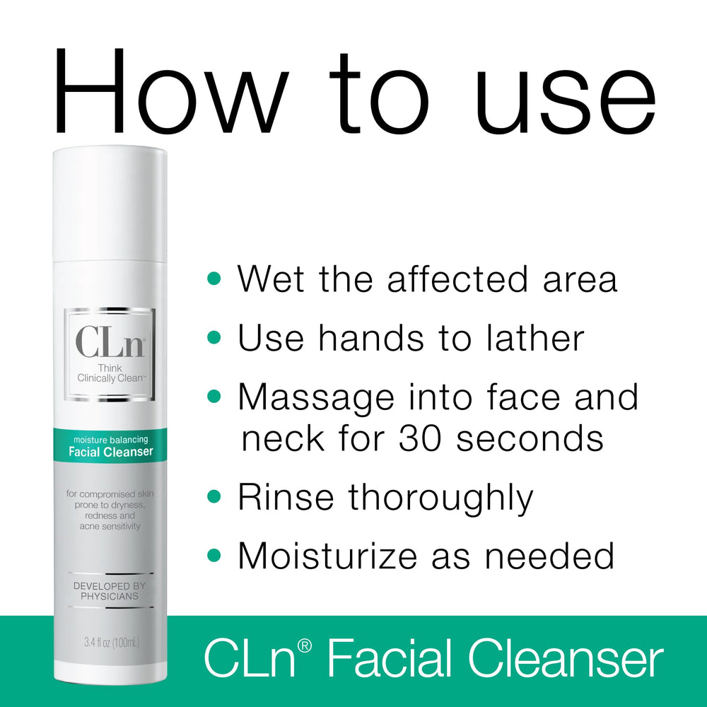 CLn utilisation apres-nettoyage visage: prepare la peau au soin ou a la protection solaire.