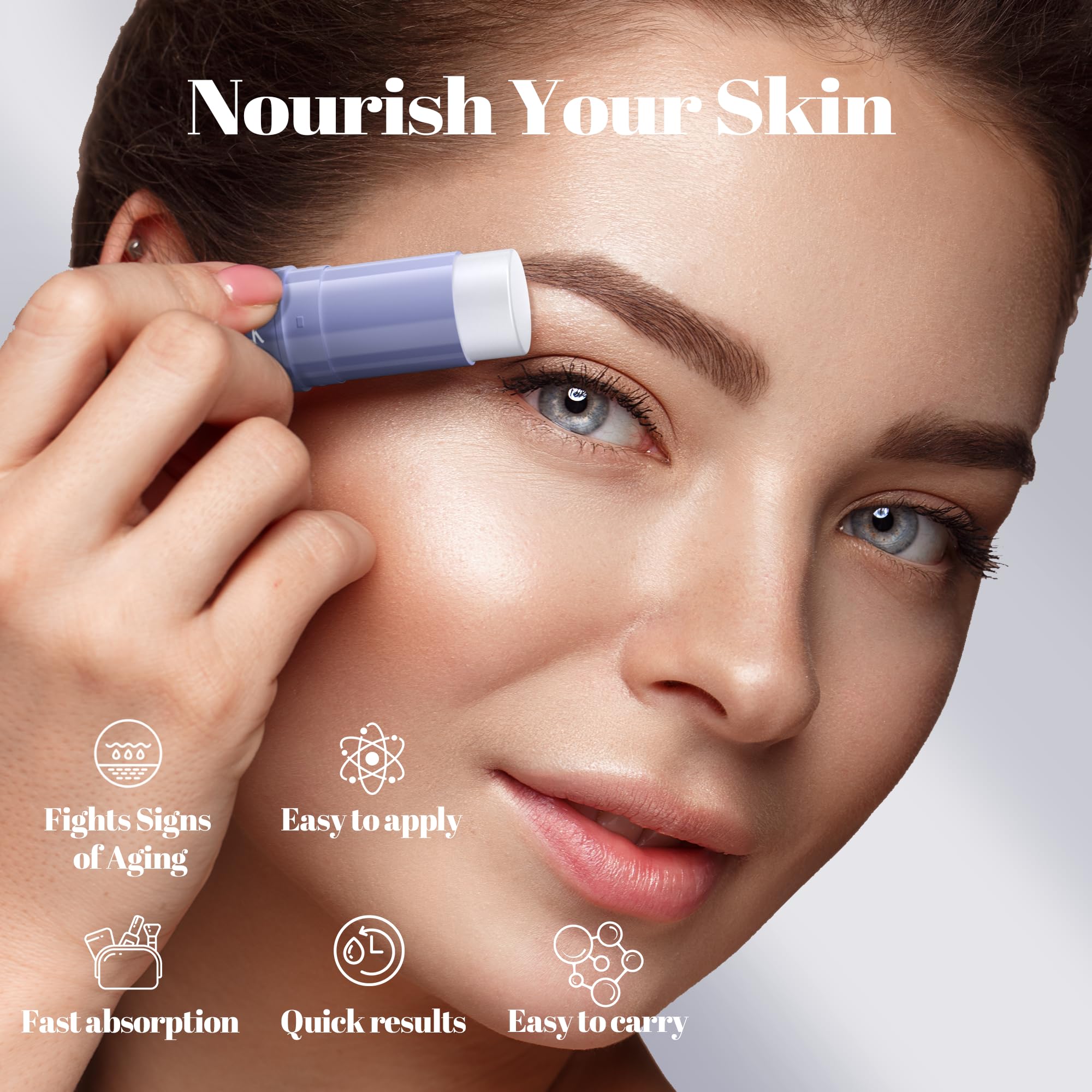 CLNABFR baton hydratant yeux, formule douce adapte a tous les types de peau.