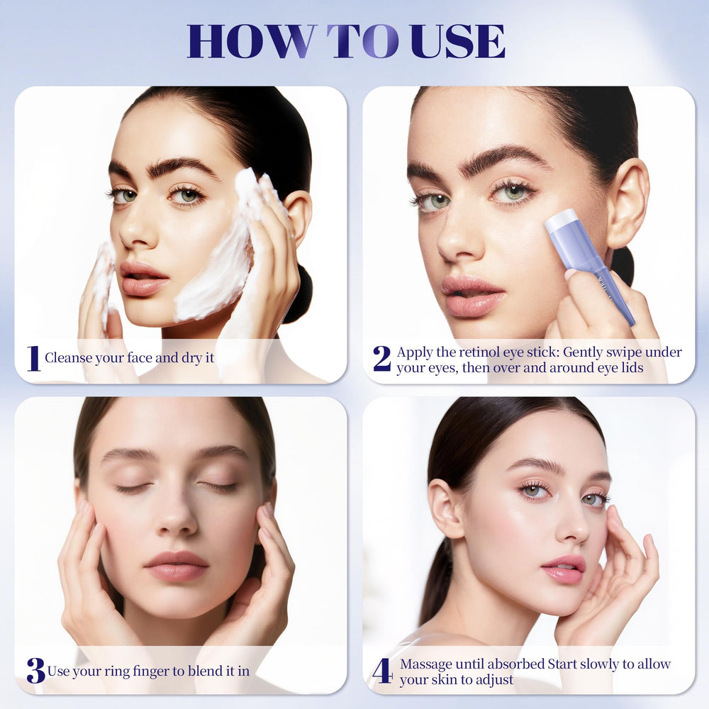 CLNABFR baton yeux anti-age, prêt a l’emploi avant le maquillage.
