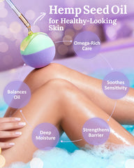 CLOUQUAR bombes bain huile chanvre papaye, moment spa à domicile