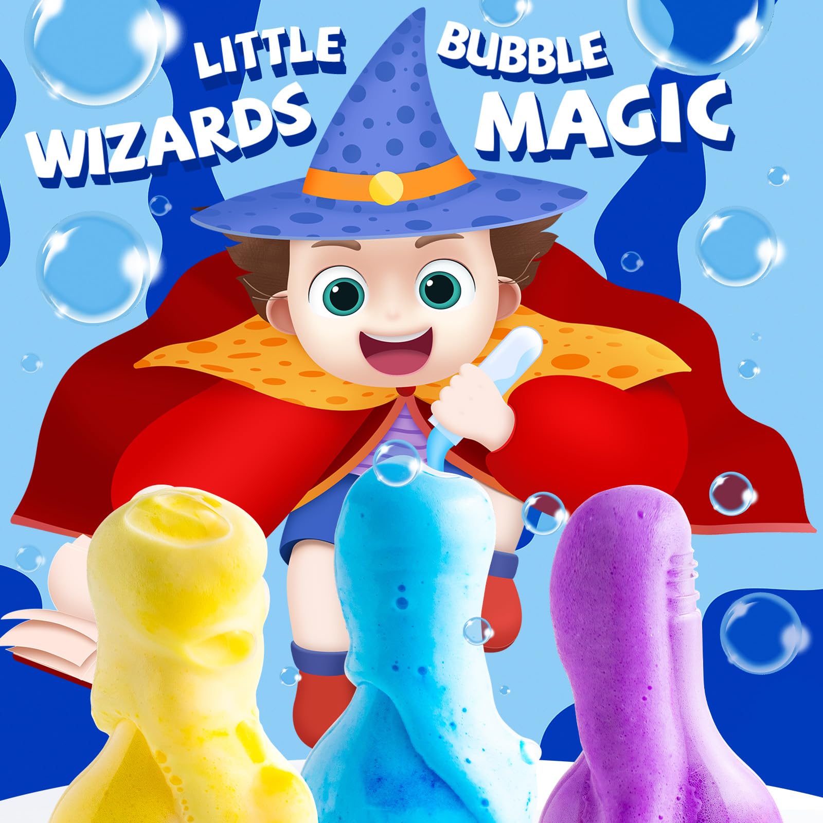 Potions CLOUQUAR, dessins animés et couleurs vives stimulant l’imagination au bain.