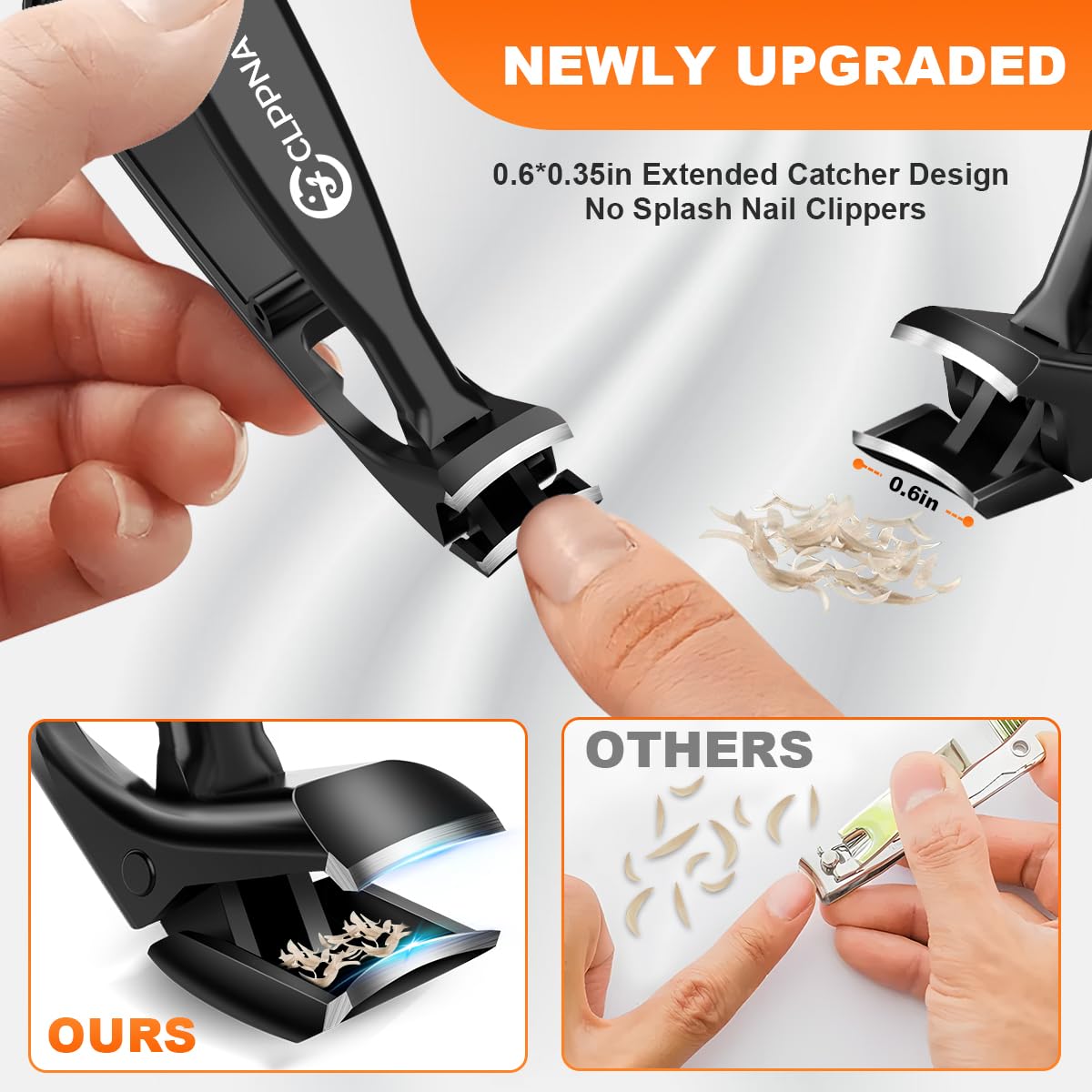 CLPPNA, lame courbe en inox, coupe nette des ongles épais.