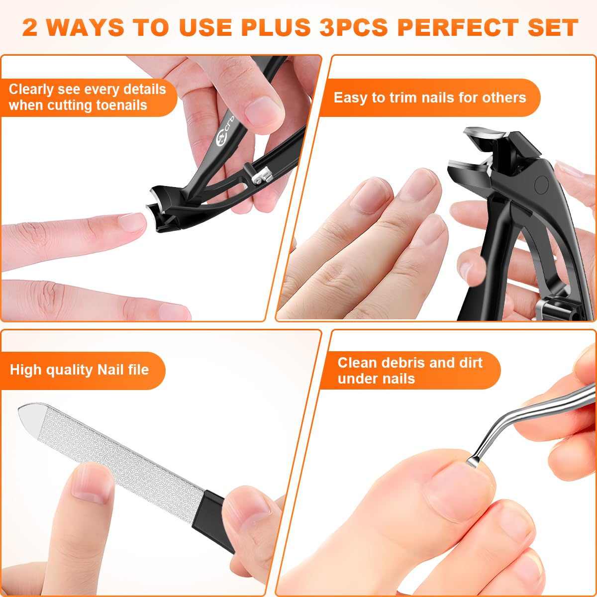 CLPPNA lifteur d'ongle incarné, aide à prévenir l'irritation.