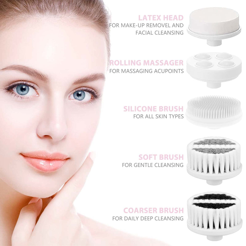 CLSEVXY deux têtes brosse poils doux pour exfoliation délicate.