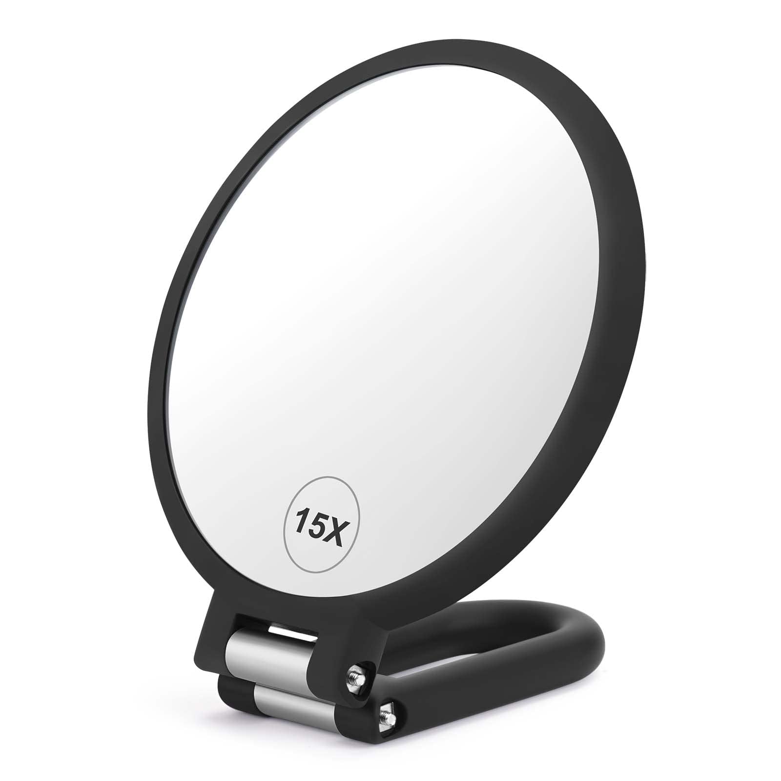 CLSEVXY Miroir principal double face 1x et 15x pour maquillage précis.