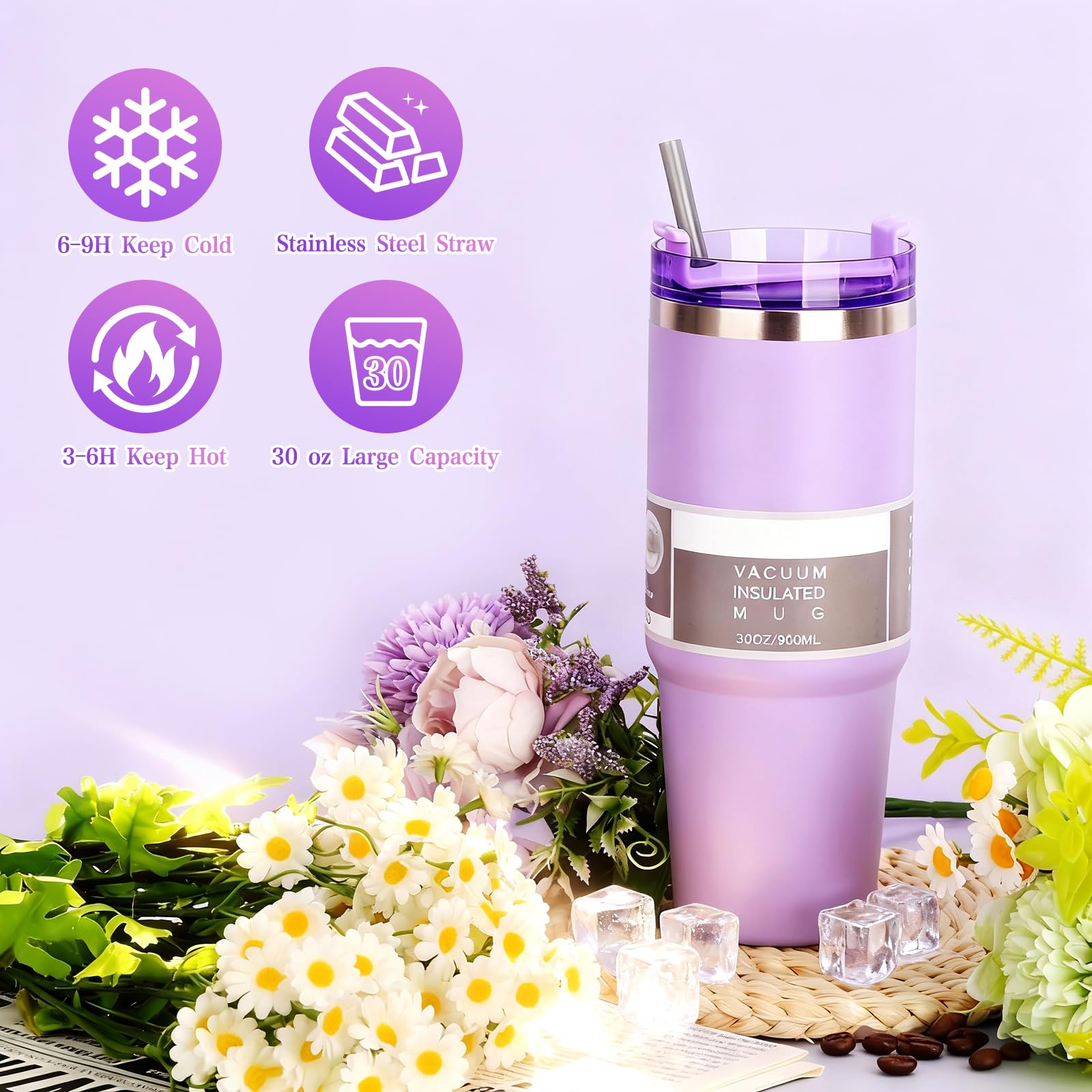 Gobelet grande capacité 30oz CLTTCLLCT pour boissons quotidiennes