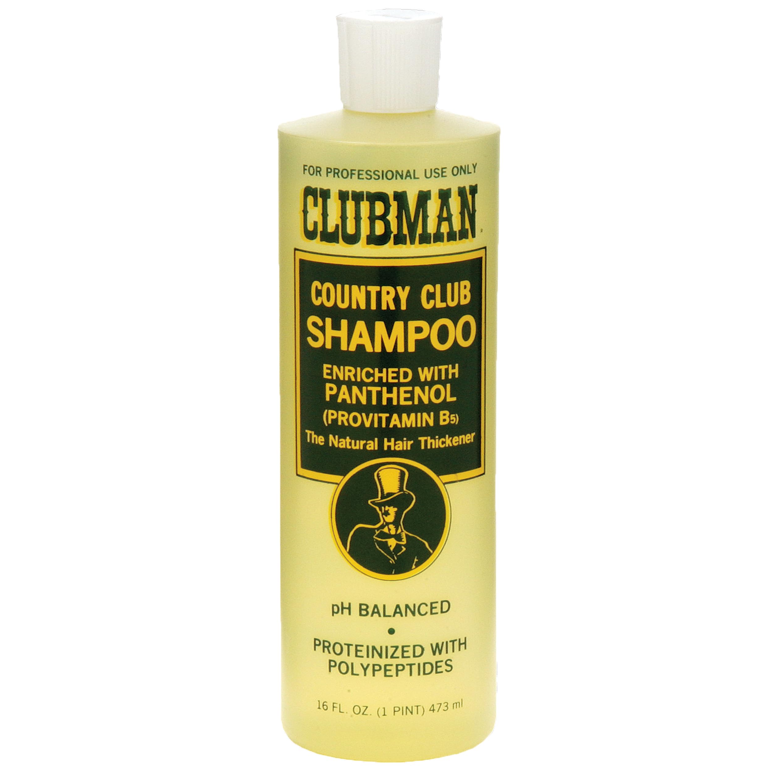 Clubman Country Club Shampoo: bouteille 16 oz prête pour l usage quotidien et les déplacements