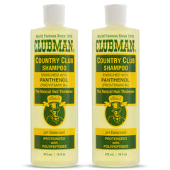 Clubman Country Club Shampoo – équilibre du pH et pack double 16 oz
