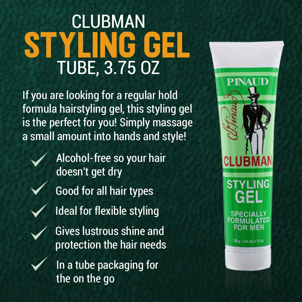 Clubman gel coiffant, utilisation-coiffage pour un look net durable.