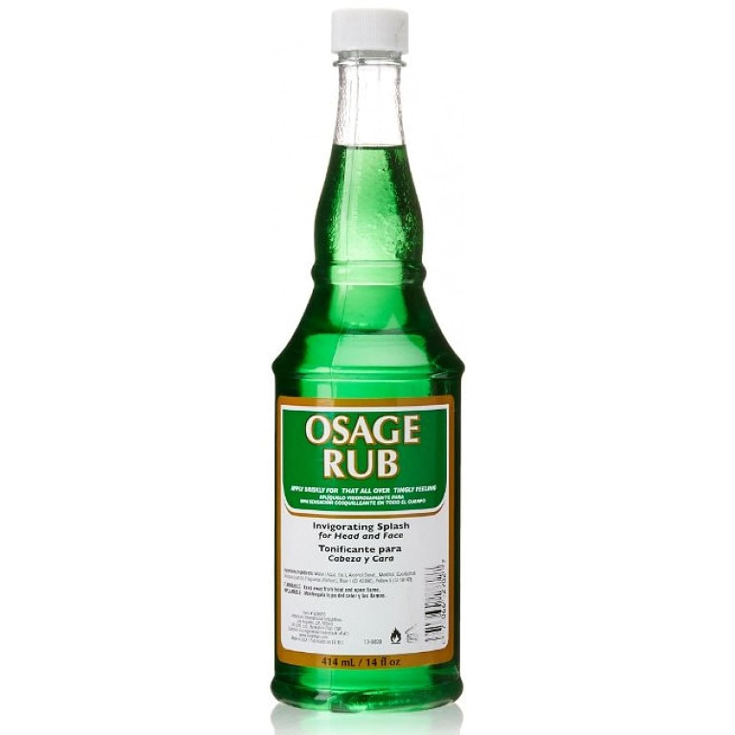 Bouteille Jeris Osage Rub de 14 oz prête pour le coiffage professionnel.