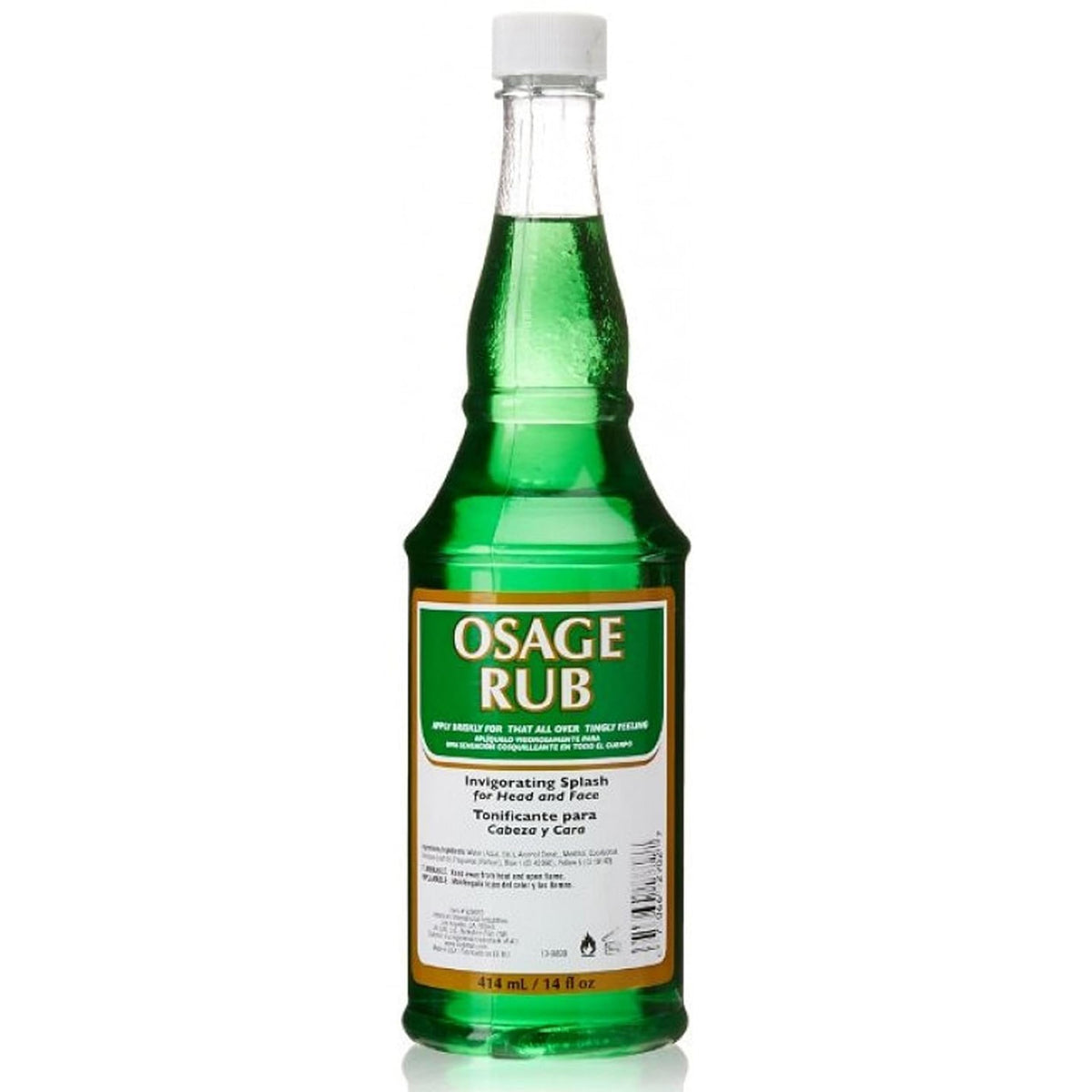 Bouteille Jeris Osage Rub de 14 oz prête pour le coiffage professionnel.