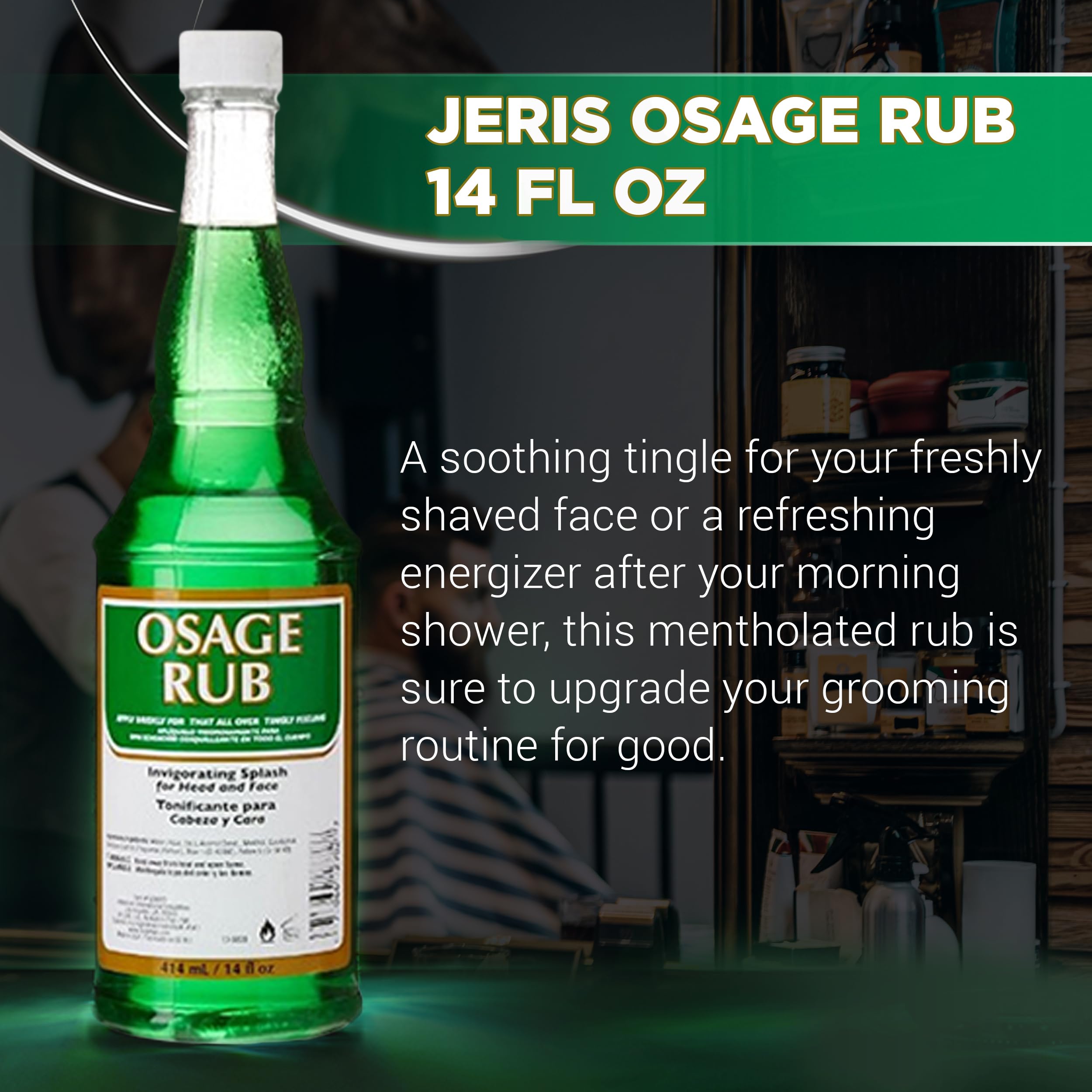 Jeris Osage Rub apporte une brillance naturelle et une tenue légère.
