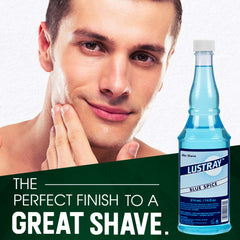 Lotion post-rasage Clubman Lustray Blue Spice, apaisement immédiat.