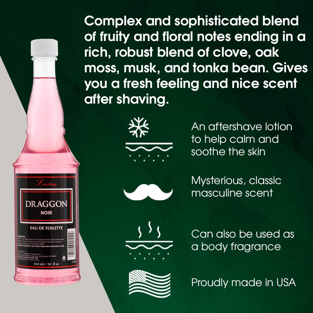 Clubman Lustray Draggon Noir – application sur le visage après rasage pour calmer la peau.