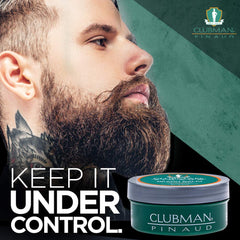 Application facile du baume Clubman Pinaud sur la barbe