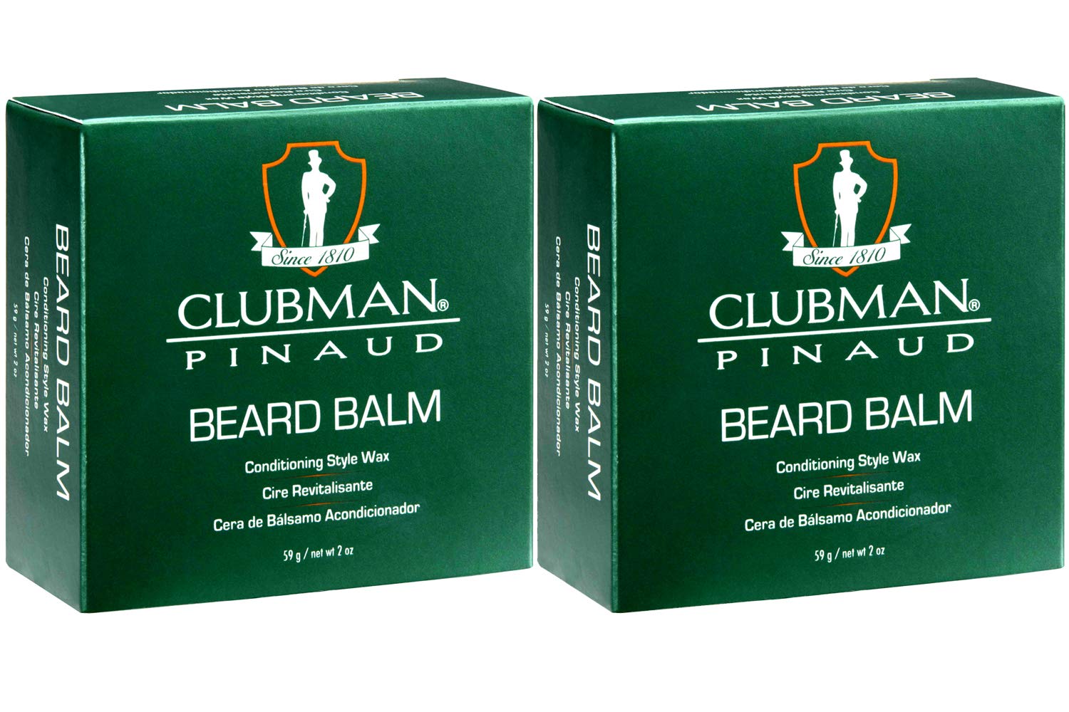 Emballage du baume Clubman Pinaud pour barbe, pratique et nomade