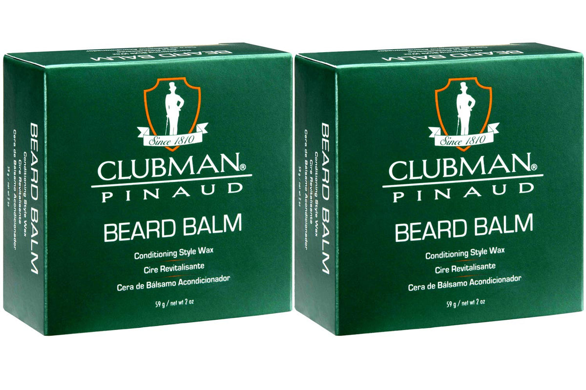 Emballage du baume Clubman Pinaud pour barbe, pratique et nomade