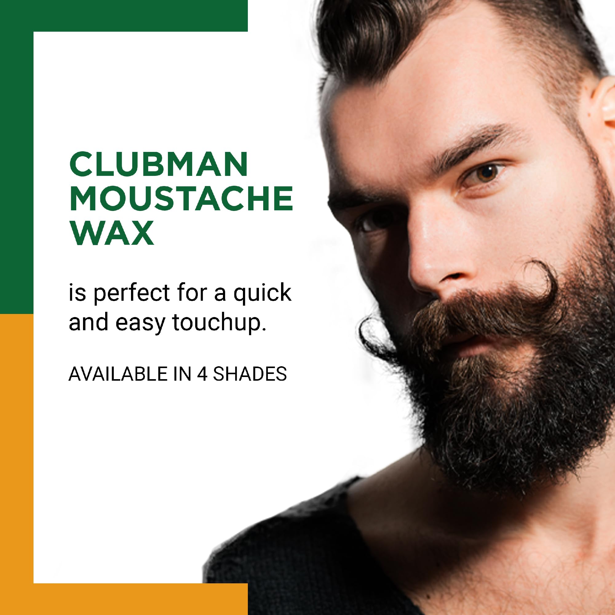 Clubman Pinaud cire moustache neutre montre couleur naturelle et tenue fiable.