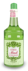 Flacon Clubman Pinaud Citrus Musk après-rasage : rafraîchissant et apaisant pour la peau.
