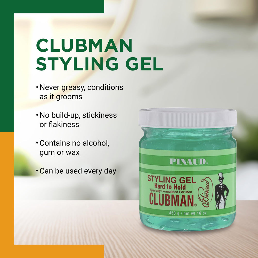 Texture du gel non gras de Clubman Pinaud pour soin quotidien