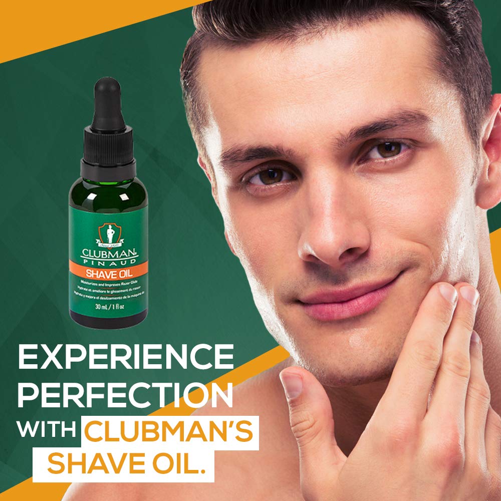 Clubman Pinaud pre shave oil drops for easy beard prep and protection
