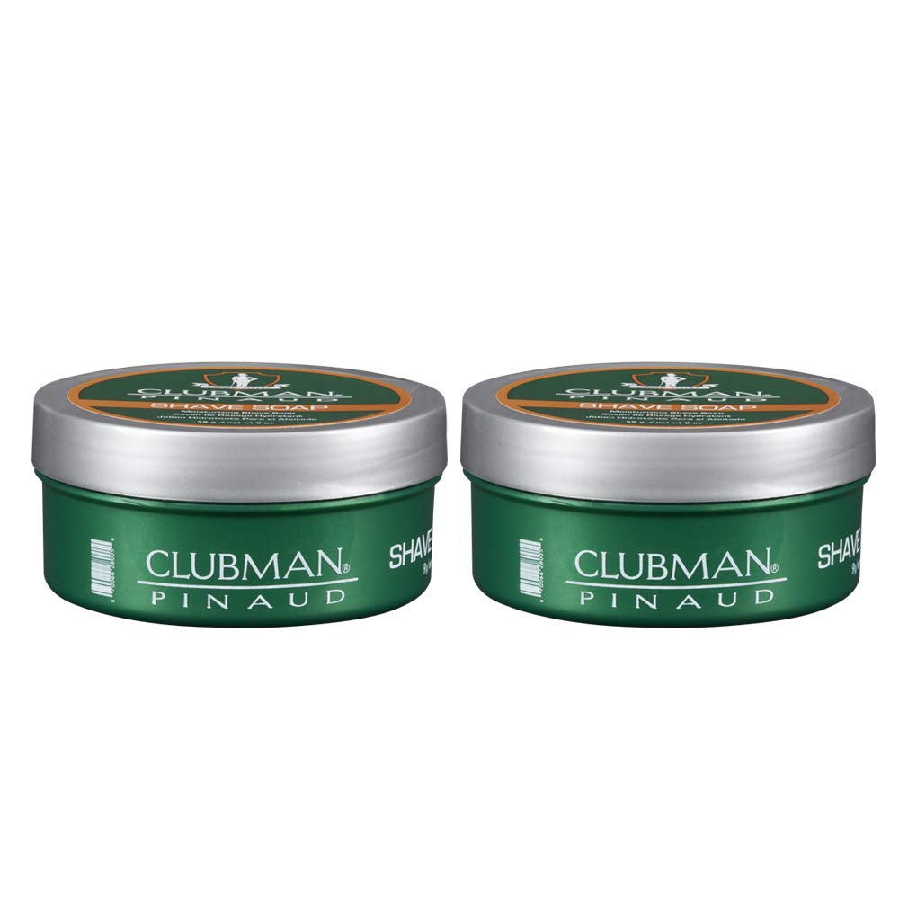 Clubman Pinaud savon de rasage classique offrant une mousse luxueuse pour un rasage confortable.