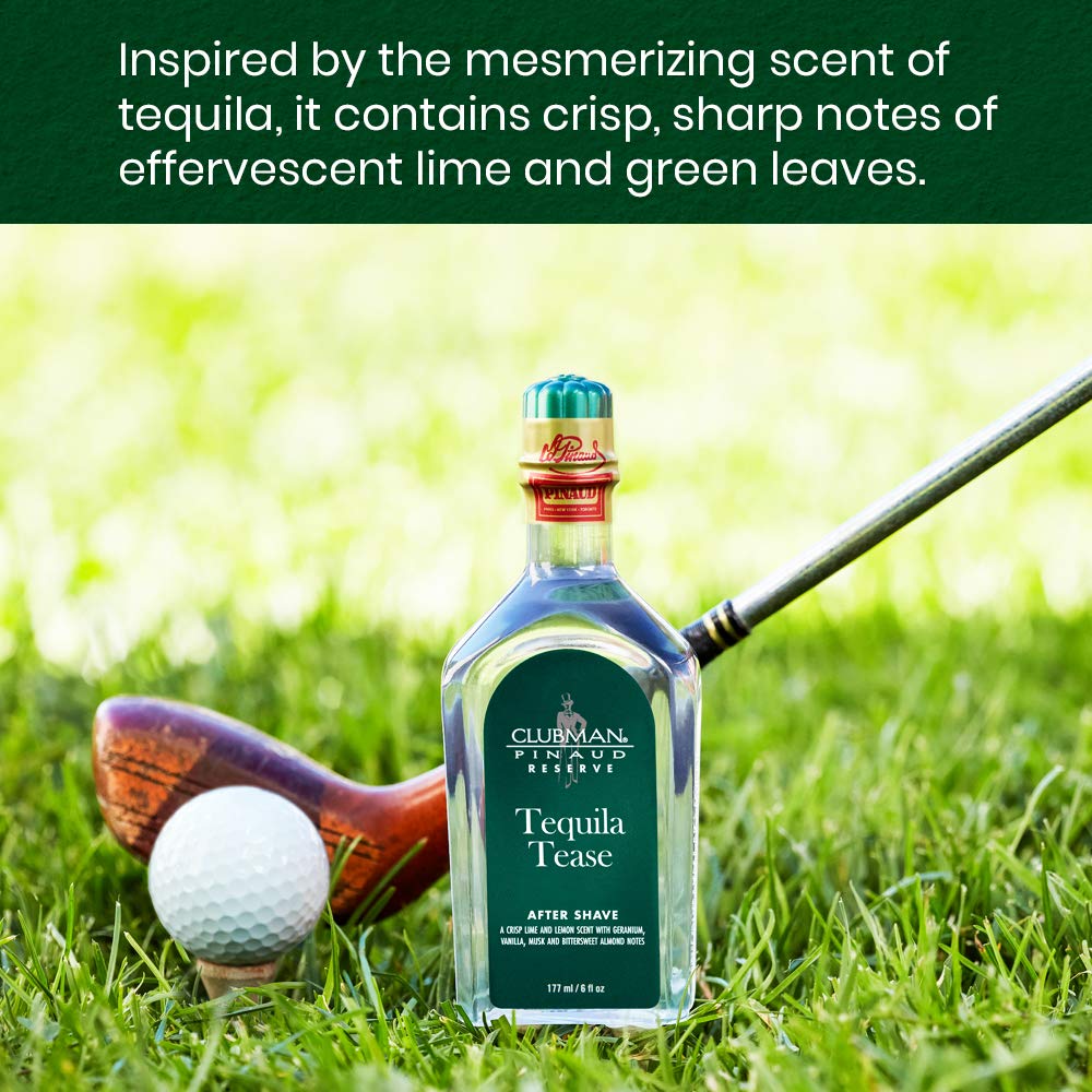 Clubman Reserve Tequila Tease – application post-rasage apporte fraîcheur et apaisement.