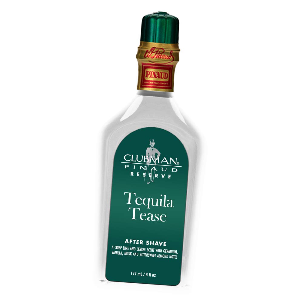 Clubman Reserve Tequila Tease – bouteille: senteur citrus rafraîchissante après rasage.