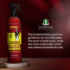Clubman Special Reserve – application rafraîchissante qui laisse une sensation agréable.