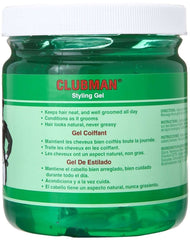 Clubman Style Gel pot de 473 ml, deux-pack, coiffage net et durable sans gras