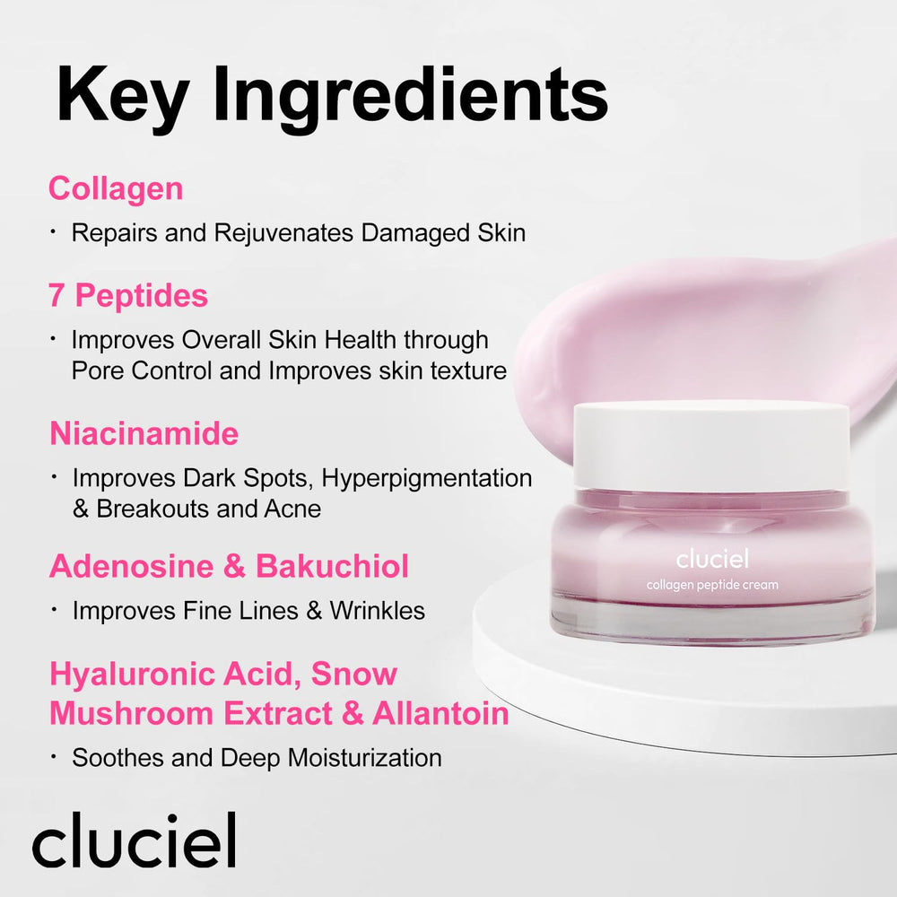 Hydratation prolongée avec Crème Cluciel pour une peau rebondie et lumineuse.