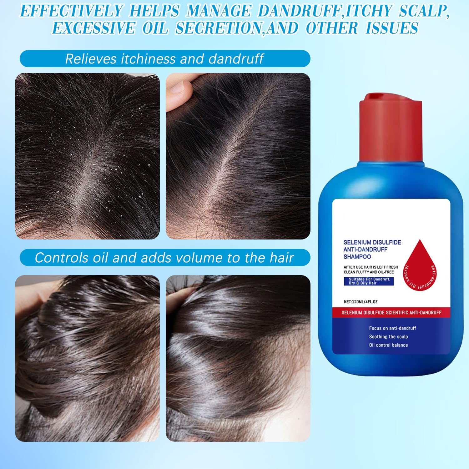 CLYXQP Shampoing nettoyage profond du cuir chevelu et des longueurs.