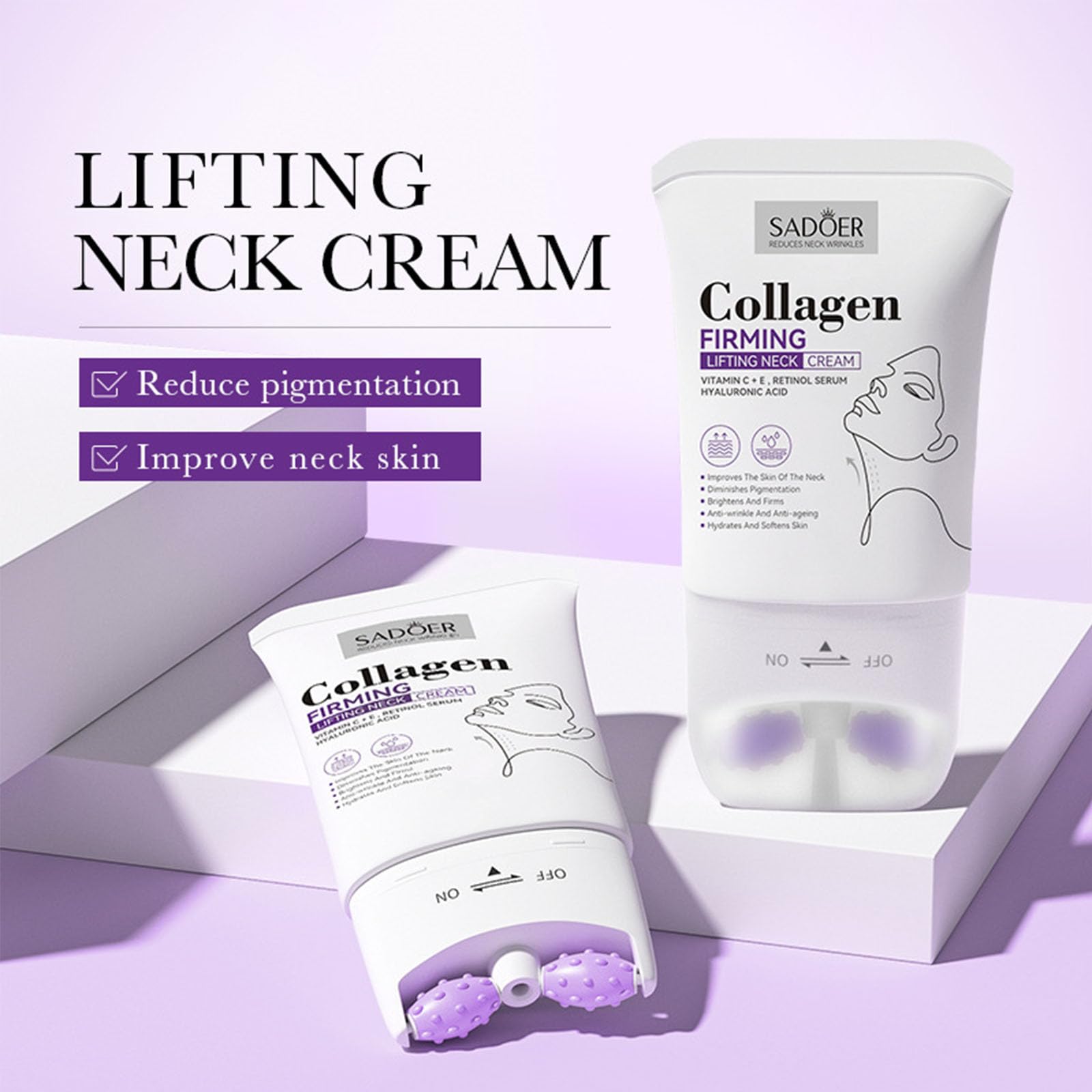 CLY AMS Crème du cou Massage lymphatique quotidien améliorant la circulation.