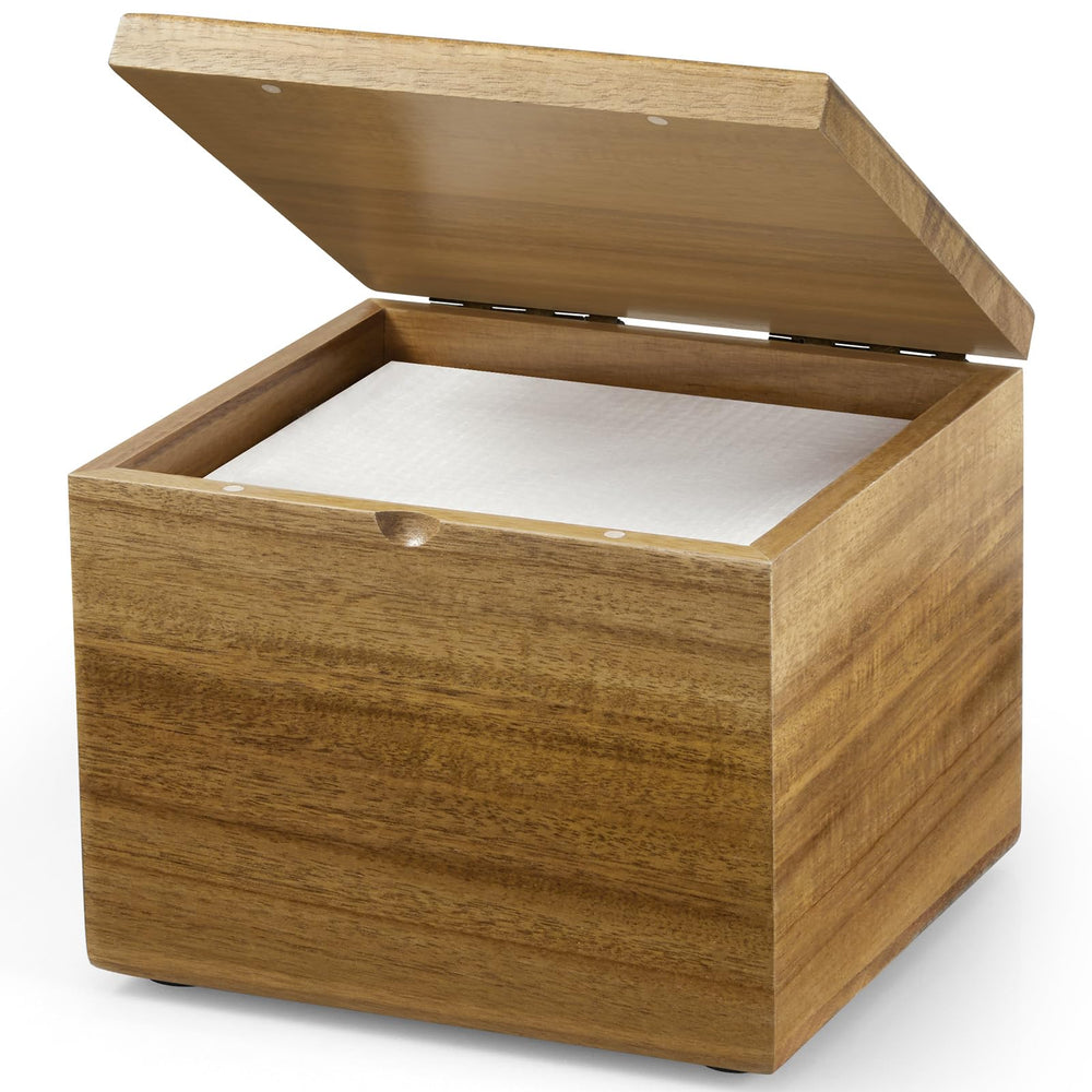 Boîte CMLKLZD en acacia avec porte-serviettes jetables et style rustique