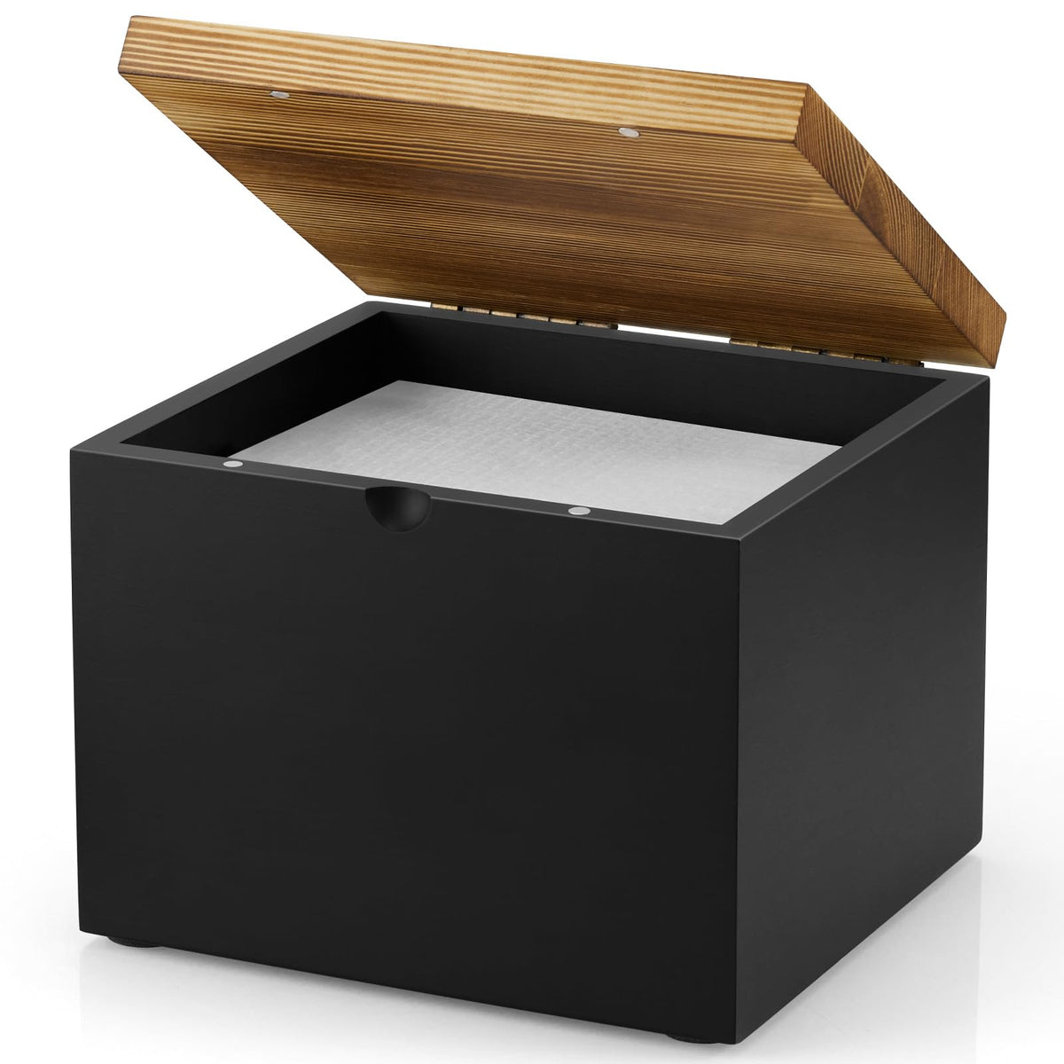 CMLKLZD porte-serviettes en bois noir pour essuie-visage XL, style rustique.