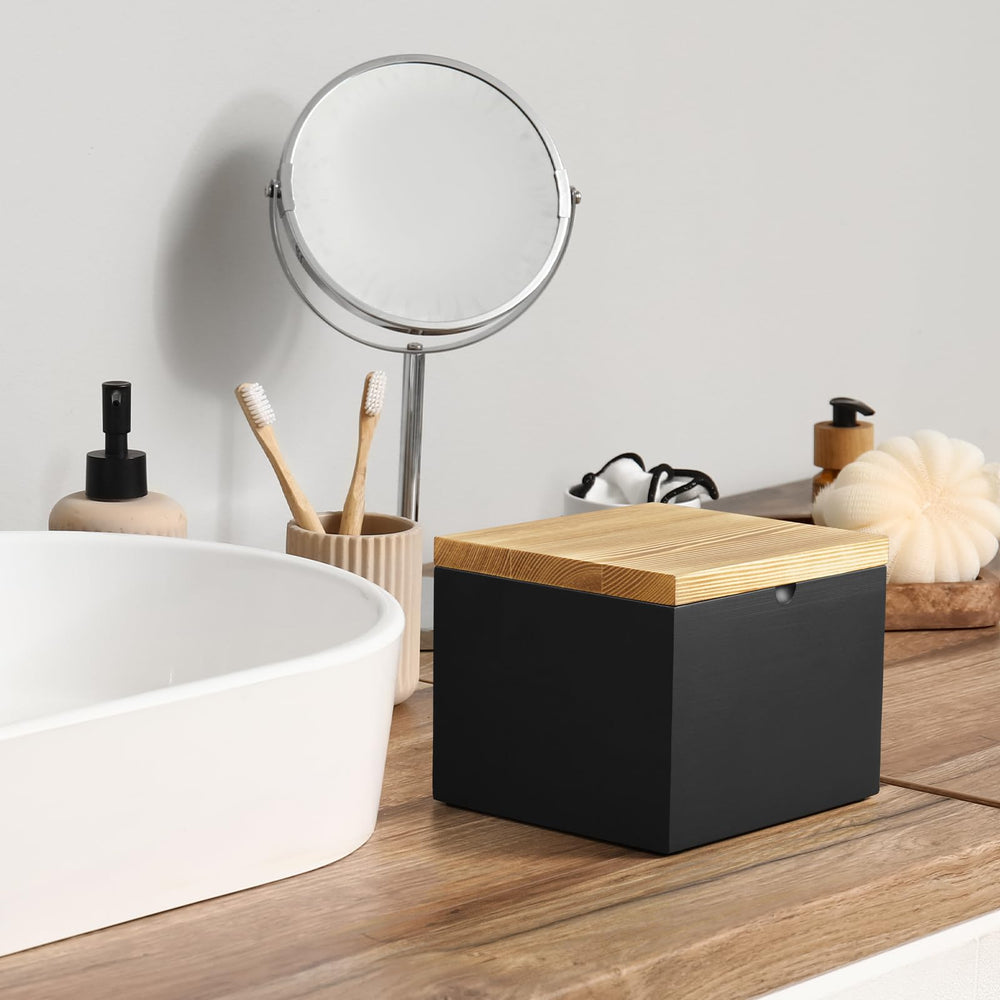 CMLKLZD boîte bois multi-usage, parfaite pour lingettes et cotons.