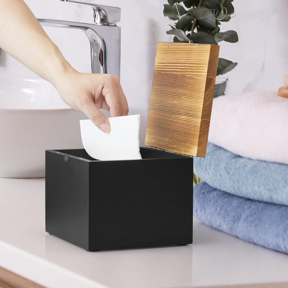 CMLKLZD sur plan de toilette, rangement élégant et pratique.