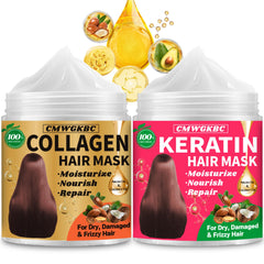 CMWGKBC Masque Cheveux Collagène: application facile pour cheveux secs et cassants.