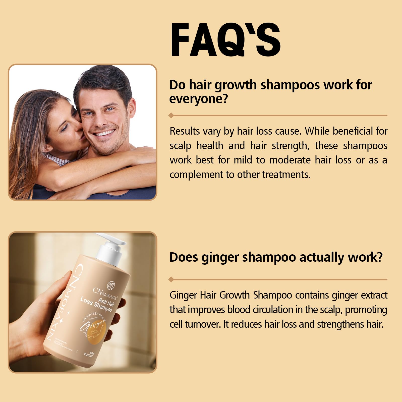 CNMOFAXIN Shampoing adapté à tous les types de cheveux — polyvalence et routine.