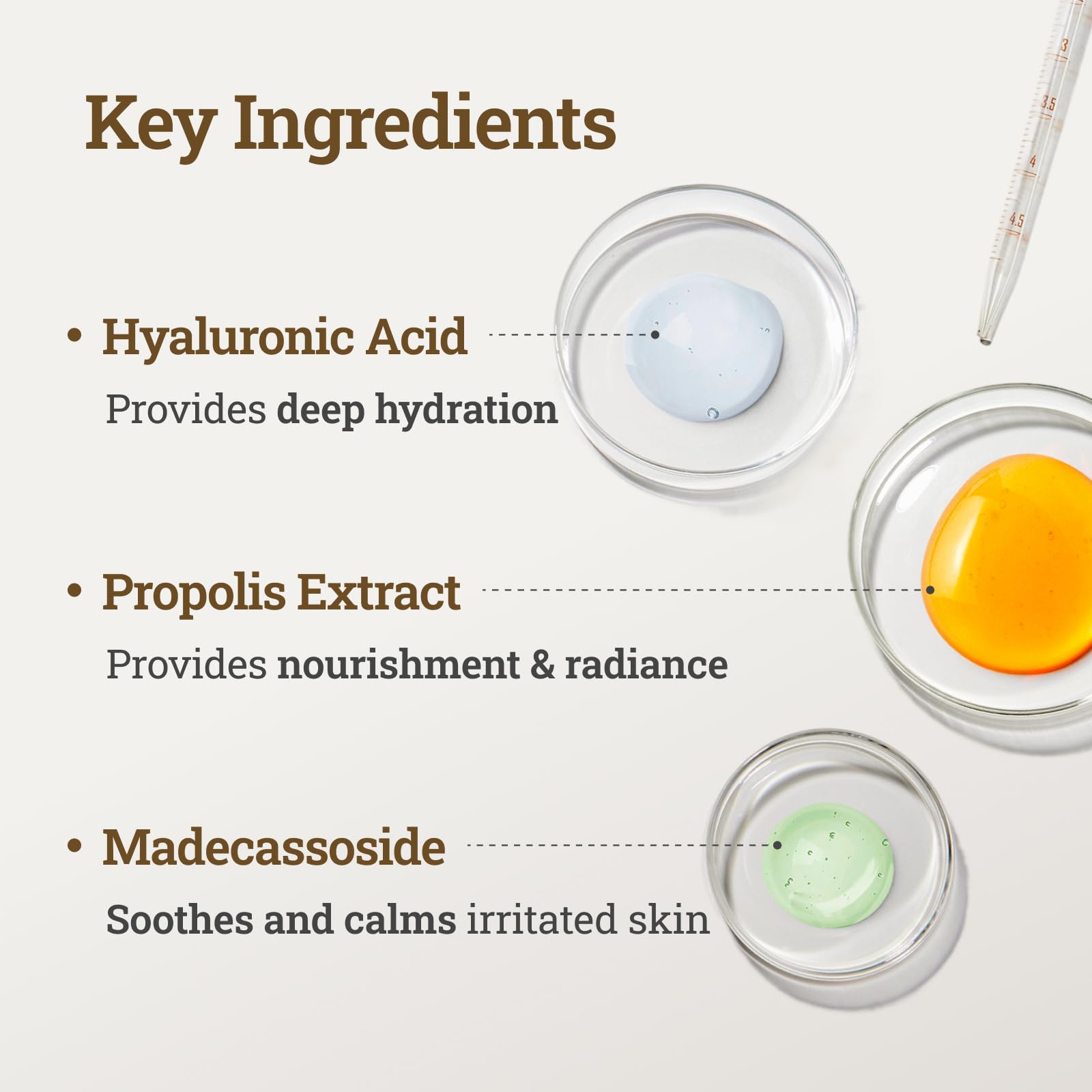 Ingrédients Propolis du sérum Honey Glow favorisant nourrir et apaiser la peau.