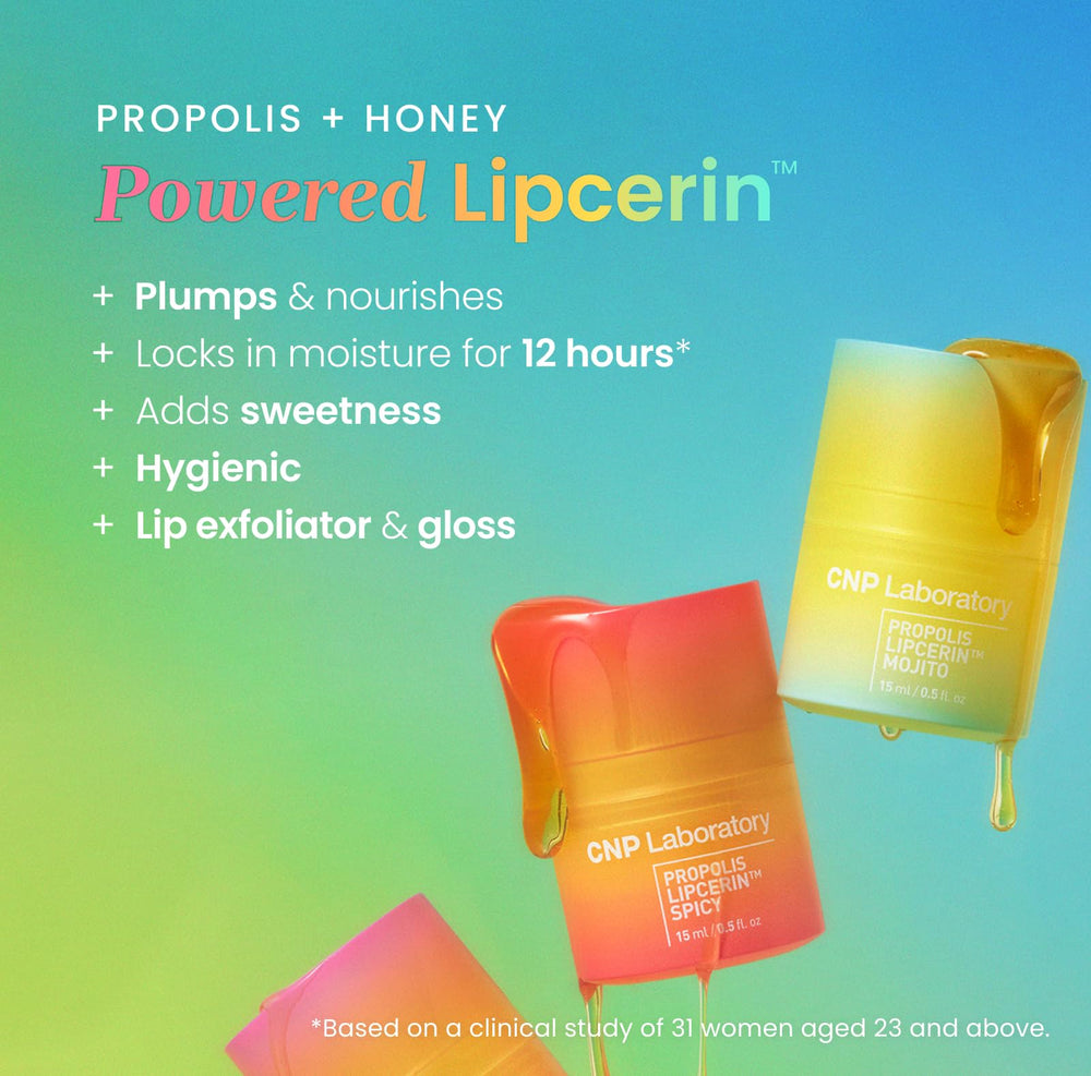 Close-up of Propolis extract and Manuka honey ingredients in formula.