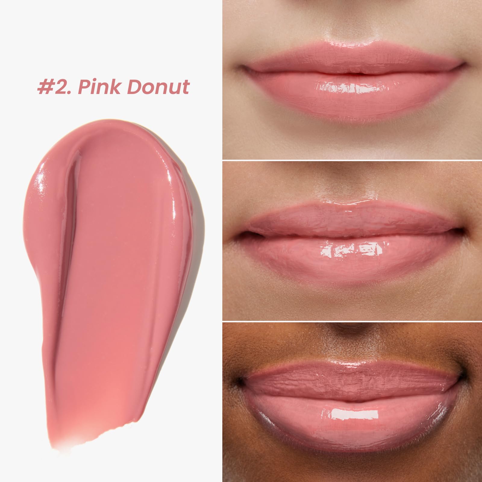 CNP Propolis Jelly Lipcerin 02 Pink Donut, gloss lumineux et fini brillant.