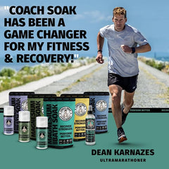 Coach Soak cristaux vitamine C, boost d’éclat et hydratation cutanée.