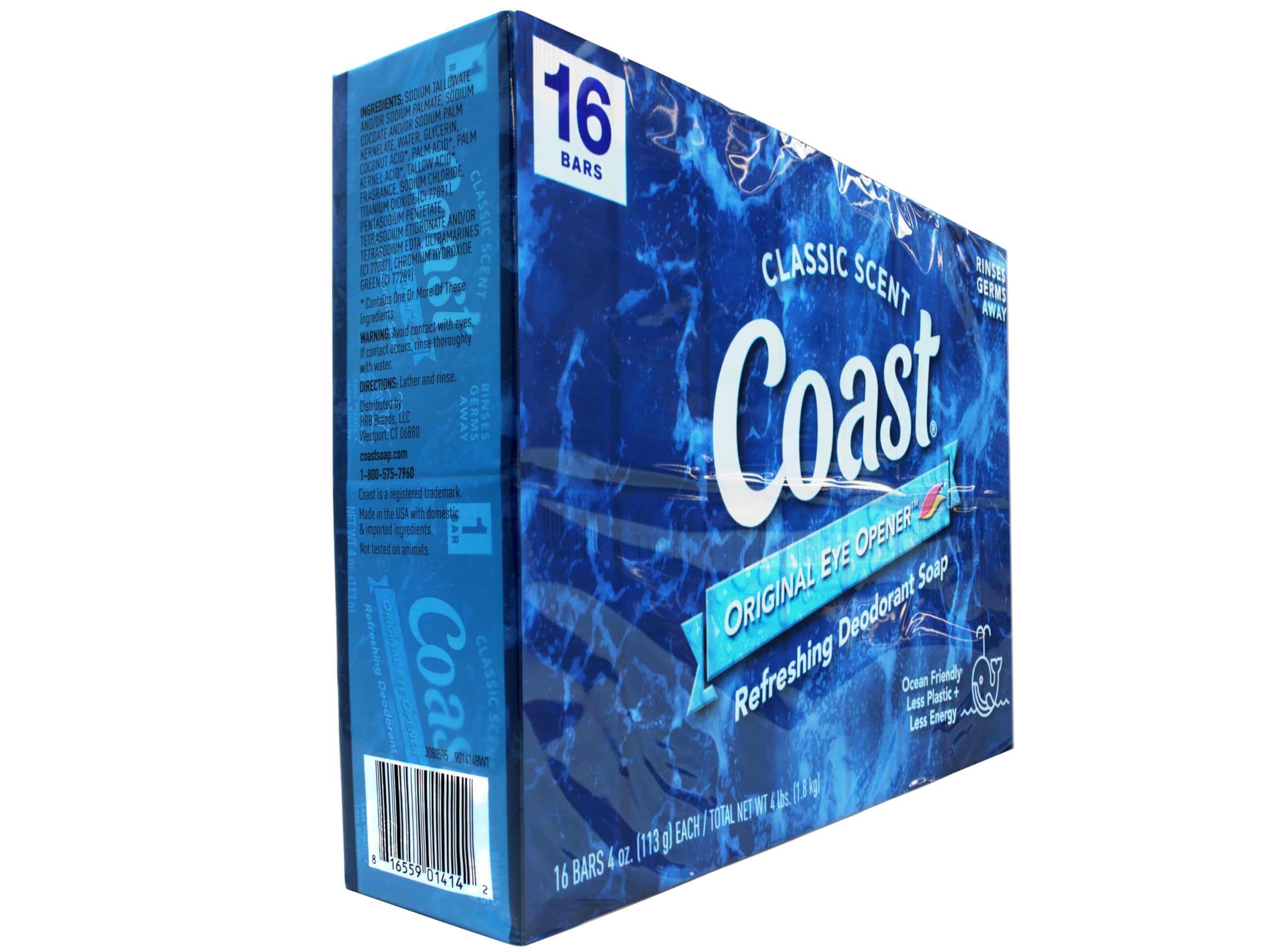 Coast Classic Original Scent – barre savon emballage, rinçage sans résidu.