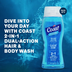 Coast – gel douche 2-en-1 pour homme, pratique et efficace