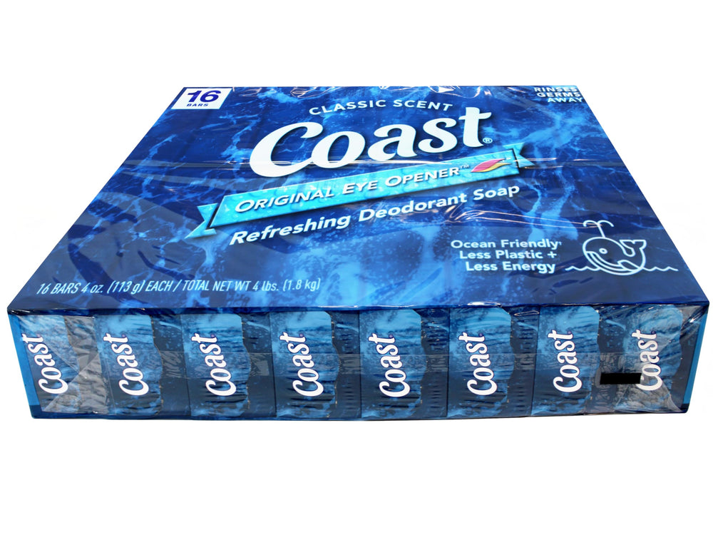 Coast déodorant en barre, détail mousseux montrant une mousse riche.