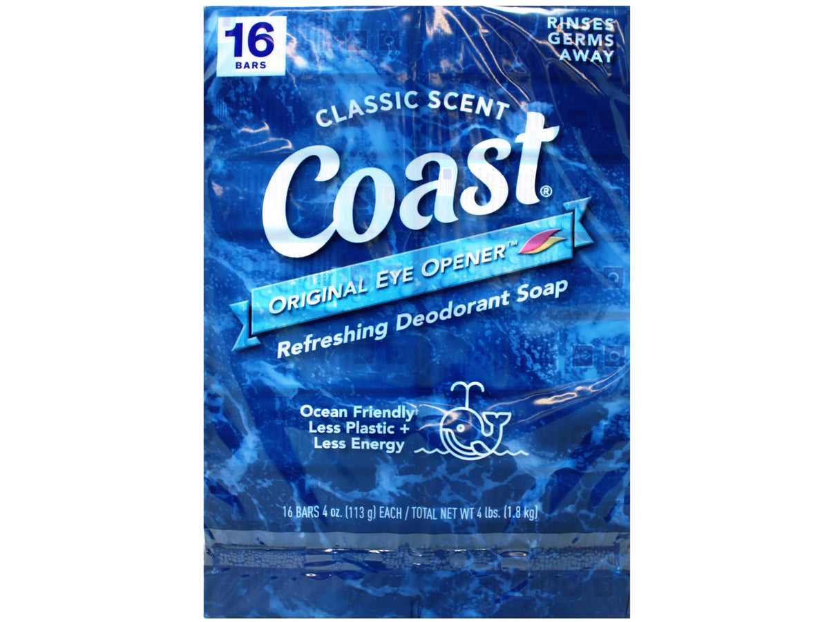 Savon Coast déodorant en barre, gros plan sur texture lisse et fraîche.